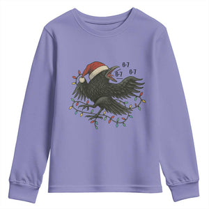 Funny Raven Six Seven Meme Youth Sweatshirt Christmas Gift For Gen Z TS12 Violet Print Your Wear