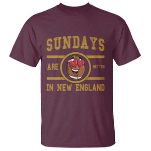 Sundays Are Better In NE T Shirt Game Day Lover Gift TS12 Maroon Print Your Wear