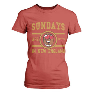 Sundays Are Better In NE T Shirt For Women Game Day Lover Gift TS12 Red Print Your Wear