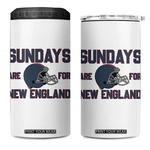 Sundays Are For NE 4 in 1 Can Cooler Tumbler Game Day Lover Gift TS12 One Size: 16 oz White Print Your Wear