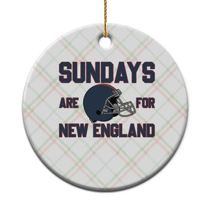 Sundays Are For NE Ceramic Ornament Game Day Lover Gift TS12 1pc Christmas Plaid Print Your Wear