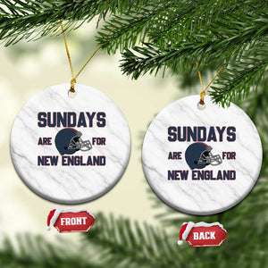 Sundays Are For NE Ceramic Ornament Game Day Lover Gift TS12 1pc White Marble Print Your Wear