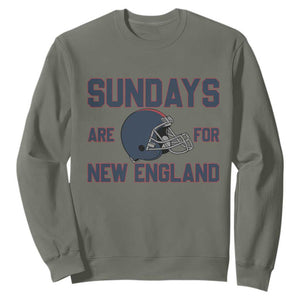 Sundays Are For NE Sweatshirt Game Day Lover Gift TS12 Military Green Print Your Wear
