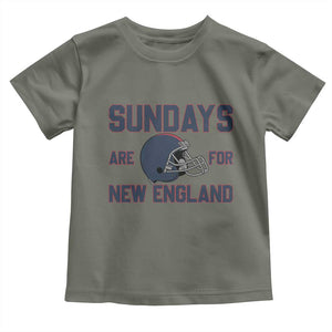 Sundays Are For NE Toddler T Shirt Game Day Lover Gift TS12 Military Green Print Your Wear