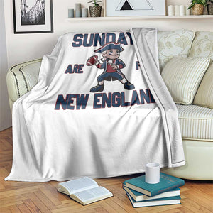 Sundays Are For NE Throw Blanket Game Day Sports Fan Gift TS12 Print Your Wear