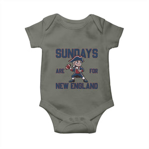 Sundays Are For NE Baby Onesie Game Day Sports Fan Gift TS12 Military Green Print Your Wear