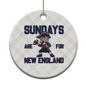 Sundays Are For NE Ceramic Ornament Game Day Sports Fan Gift TS12 1pc Christmas Plaid Print Your Wear