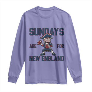 Sundays Are For NE Long Sleeve Shirt Game Day Sports Fan Gift TS12 Violet Print Your Wear