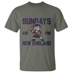 Sundays Are For NE T Shirt Game Day Sports Fan Gift TS12 Military Green Print Your Wear