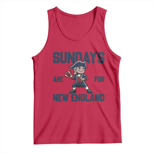 Sundays Are For NE Tank Top Game Day Sports Fan Gift TS12 Red Print Your Wear