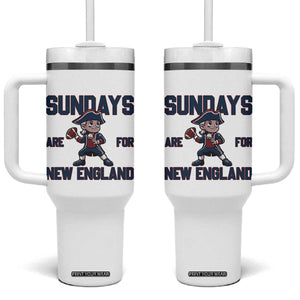 Sundays Are For NE Tumbler With Handle Game Day Sports Fan Gift TS12 One Size: 40 oz White Print Your Wear
