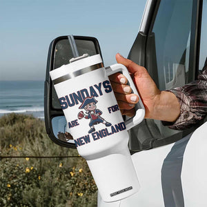 Sundays Are For NE Tumbler With Handle Game Day Sports Fan Gift TS12 Print Your Wear