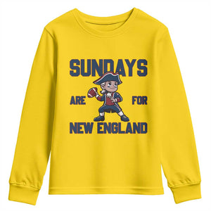 Sundays Are For NE Youth Sweatshirt Game Day Sports Fan Gift TS12 Daisy Print Your Wear