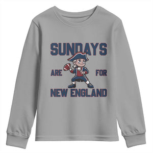 Sundays Are For NE Youth Sweatshirt Game Day Sports Fan Gift TS12 Sport Gray Print Your Wear