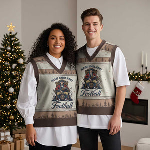 Funny George Washington NE Football Lover Gift V-Neck Knit Sweater Vest TS12 Mocha Mousse Print Your Wear