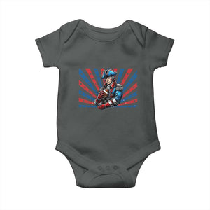 Vintage George Washington Football Baby Onesie NE Pride Gift TS12 Dark Heather Print Your Wear