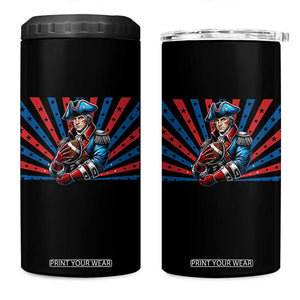 Vintage George Washington Football 4 in 1 Can Cooler Tumbler NE Pride Gift TS12 One Size: 16 oz Black Print Your Wear