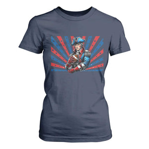 Vintage George Washington Football T Shirt For Women NE Pride Gift TS12 Navy Print Your Wear