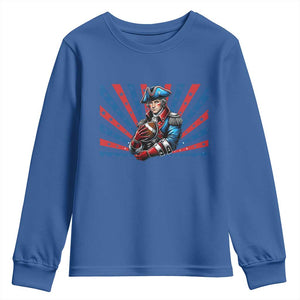 Vintage George Washington Football Youth Sweatshirt NE Pride Gift TS12 Royal Blue Print Your Wear