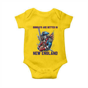 Funny George Washington Football Lover Gift Baby Onesie Sundays Are Better In New England TS12 Daisy Print Your Wear