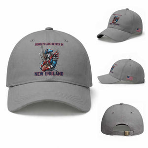 Funny George Washington Football Lover Gift Baseball Cap Sundays Are Better In New England TS12 Baseball Cap Universal Fit Sport Gray Print Your Wear