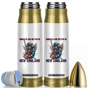 Funny George Washington Football Lover Gift Bullet Tumbler Sundays Are Better In New England TS12 White Print Your Wear
