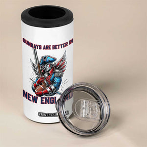 Funny George Washington Football Lover Gift 4 in 1 Can Cooler Tumbler Sundays Are Better In New England TS12 Print Your Wear