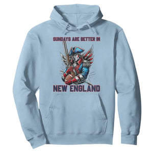 Funny George Washington Football Lover Gift Hoodie Sundays Are Better In New England TS12 Light Blue Print Your Wear