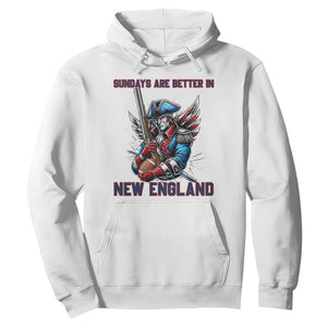 Funny George Washington Football Lover Gift Hoodie Sundays Are Better In New England TS12 White Print Your Wear