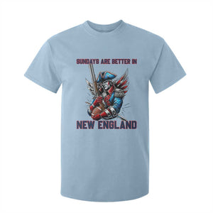 Funny George Washington Football Lover Gift T Shirt For Kid Sundays Are Better In New England TS12 Light Blue Print Your Wear