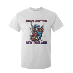 Funny George Washington Football Lover Gift T Shirt For Kid Sundays Are Better In New England TS12 White Print Your Wear