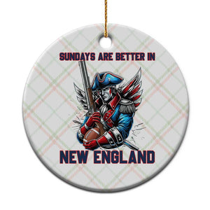 Funny George Washington Football Lover Gift Ceramic Ornament Sundays Are Better In New England TS12 1pc Christmas Plaid Print Your Wear