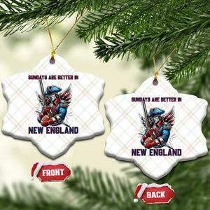 Funny George Washington Football Lover Gift Ceramic Ornament Sundays Are Better In New England TS12 Print Your Wear