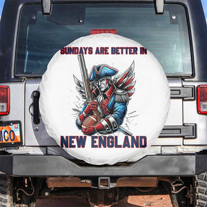 Funny George Washington Football Lover Gift Spare Tire Cover Sundays Are Better In New England TS12 No hole White Print Your Wear