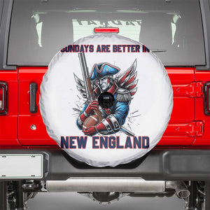 Funny George Washington Football Lover Gift Spare Tire Cover Sundays Are Better In New England TS12 White Print Your Wear