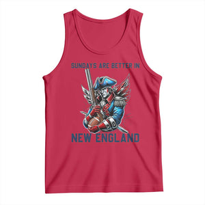 Funny George Washington Football Lover Gift Tank Top Sundays Are Better In New England TS12 Red Print Your Wear