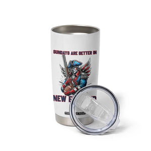 Funny George Washington Football Lover Gift Tumbler Cup Sundays Are Better In New England TS12 Print Your Wear
