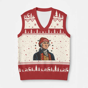 George Washington NE Football Fan V-Neck Knit Sweater Vest Vintage Colonial Gift TS12 Beige Red Print Your Wear