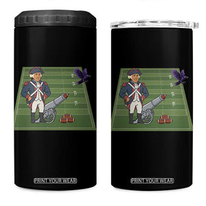 George Washington Vs The Purple Crow Rivalry 4 in 1 Can Cooler Tumbler NE Football Gift TS12 One Size: 16 oz Black Print Your Wear