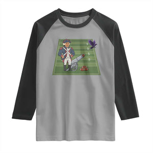 George Washington Vs The Purple Crow Rivalry Raglan Shirt NE Football Gift TS12 Sport Gray Black Print Your Wear