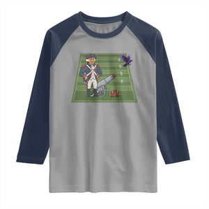 George Washington Vs The Purple Crow Rivalry Raglan Shirt NE Football Gift TS12 Sport Gray Navy Print Your Wear