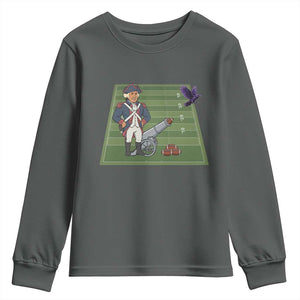 George Washington Vs The Purple Crow Rivalry Youth Sweatshirt NE Football Gift TS12 Dark Heather Print Your Wear