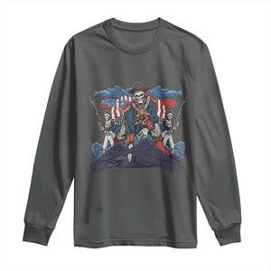 NE Dark Football Spirit Rivalry Long Sleeve Shirt Game Day Lover Gift TS12 Dark Heather Print Your Wear