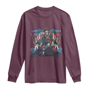 NE Dark Football Spirit Rivalry Long Sleeve Shirt Game Day Lover Gift TS12 Maroon Print Your Wear