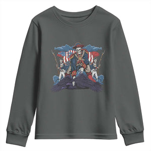 NE Dark Football Spirit Rivalry Youth Sweatshirt Game Day Lover Gift TS12 Dark Heather Print Your Wear