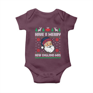 Have A Merry NE Mas Baby Onesie Funny Ugly Christmas Football Gift TS12 Maroon Print Your Wear