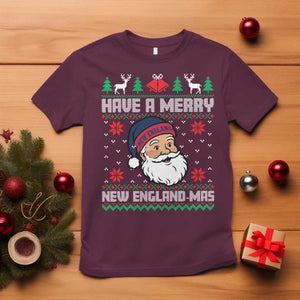 Have A Merry NE Mas T Shirt Funny Ugly Christmas Football Gift TS12 Maroon Print Your Wear