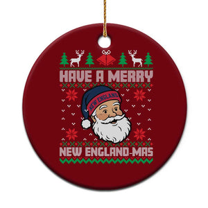 Have A Merry NE Mas Ceramic Ornament Funny Ugly Christmas Football Gift TS12 1pc Red Print Your Wear