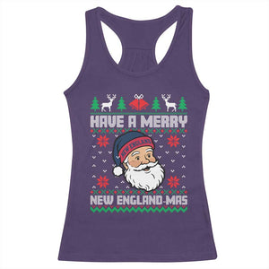 Have A Merry NE Mas Racerback Tank Top Funny Ugly Christmas Football Gift TS12 Purple Print Your Wear