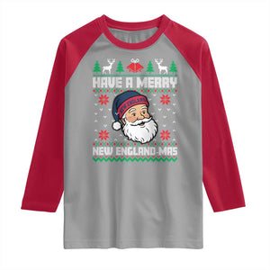 Have A Merry NE Mas Raglan Shirt Funny Ugly Christmas Football Gift TS12 Sport Gray Red Print Your Wear